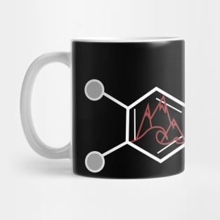 adrenaline molecule, mountains and sea Mug